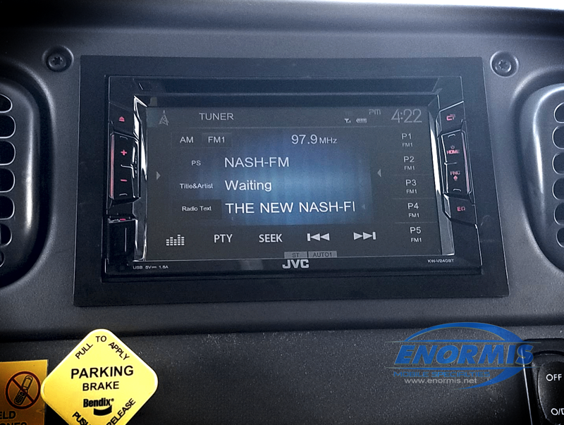 Freightiner Box Truck Backup Camera and Bluetooth for Erie Client