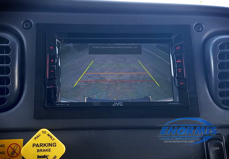 Freightiner Box Truck Backup Camera and Bluetooth for Erie Client